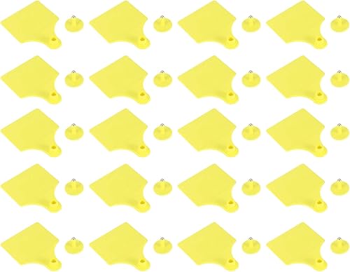 Miniatura 7 de Fydun Juego de 20 etiquetas de oreja en blanco para identificación de ganado para cabras, ovejas, ganado, ganado, cerdos, suministros de granja L