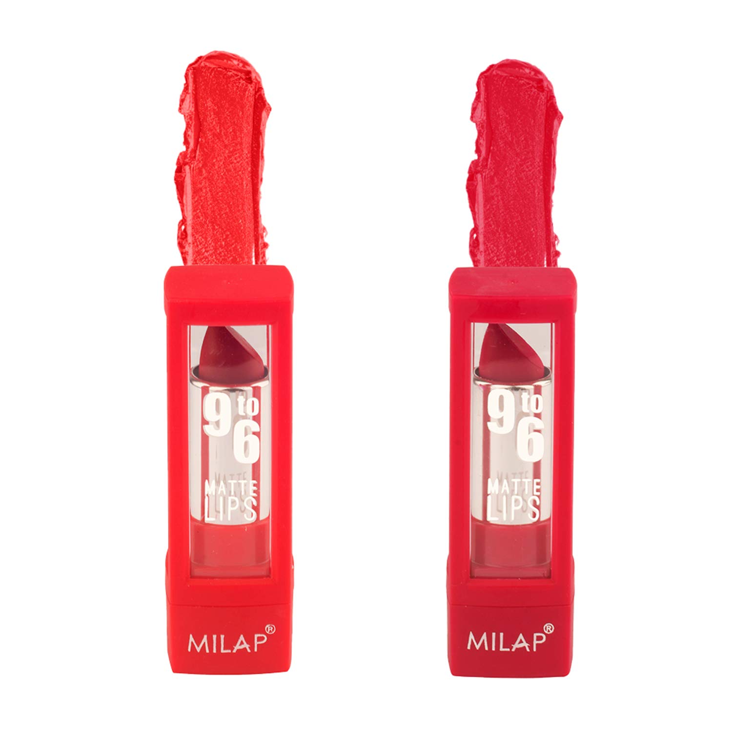 MILAP Matte Stick Lipstick, Long lasting & Highly Pigmented Matte Lipstick (Laroosh & Live It Up) (4.2 gm Each) Pack of 2, (Live it up, Laroosh)