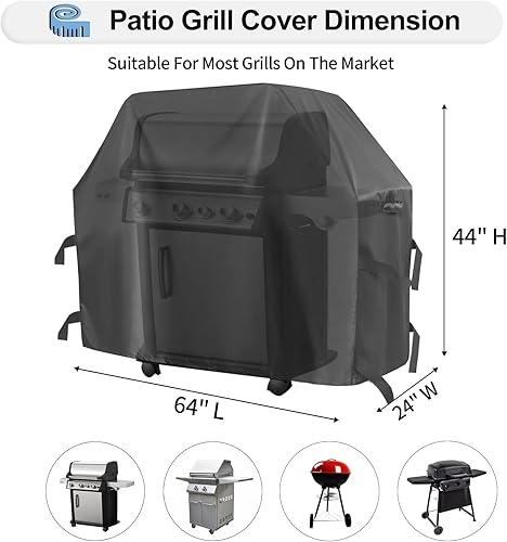 Miniatura 2 de OutdoorLines Cubierta impermeable para parrilla de barbacoa resistente – Cubiertas universales para parrilla de barbacoa resistentes a los rayos UV