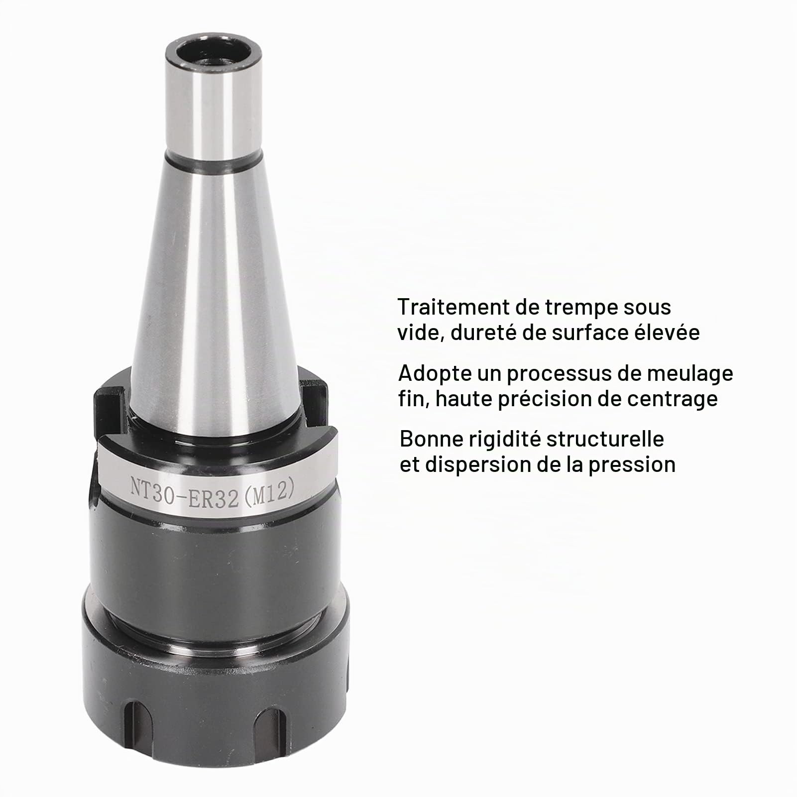 Porte-Outil de Fraisage CNC, Porte-Outil de Pince, Porte-Outil de Mandrin avec clé NT30 ER32 Porte-pince de Fraiseuse CNC, Pièces de Rechange pour Outil électrique