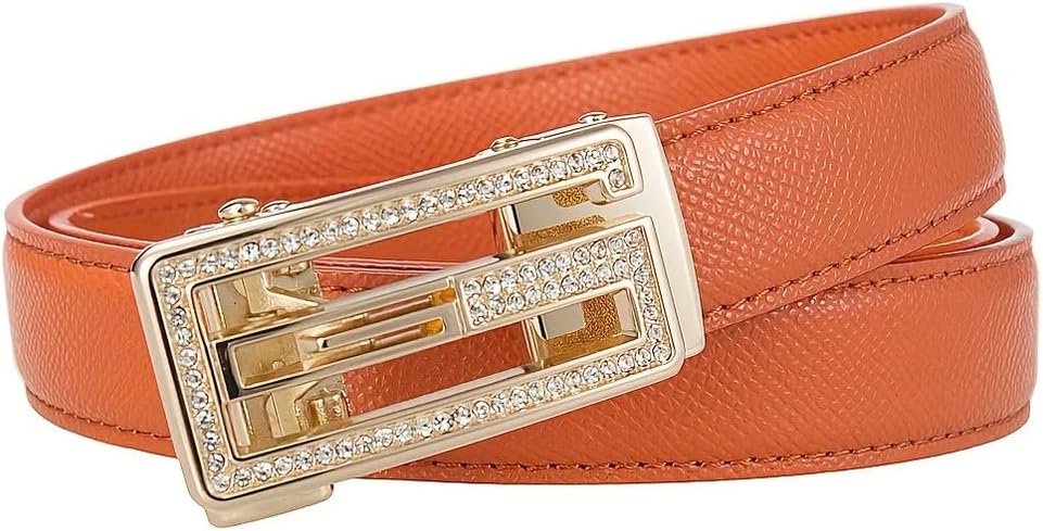 Women's Alloy Automatic Buckle Hollow Belt Casual Jeans Decorative Waist Chain Light All match Design