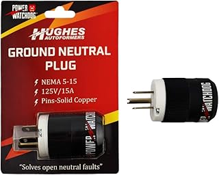 Power Watchdog, Ground-Neutral Bonding Plug – Neutral Ground Plug for RV & Generator, Resolves Floating Neutral/Open Groun...