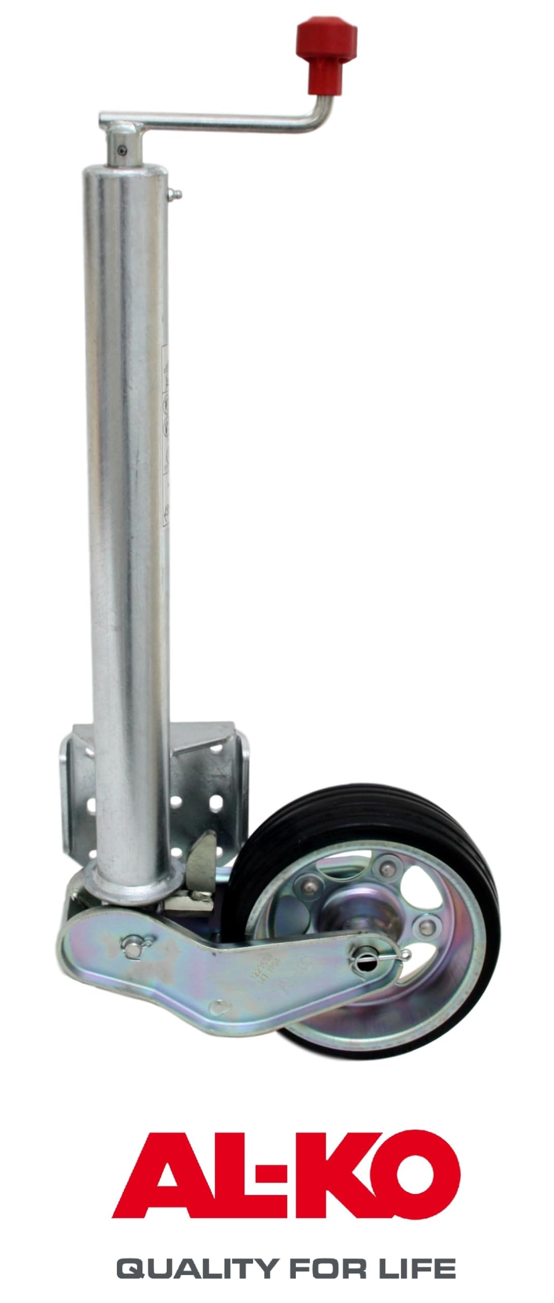 trailer parts4u Original Alko Profi Automatik Stützrad 230x80 / 60 mm Rohrdurchmesser 500kg mit Flansch Lange Ausführ. 1223638