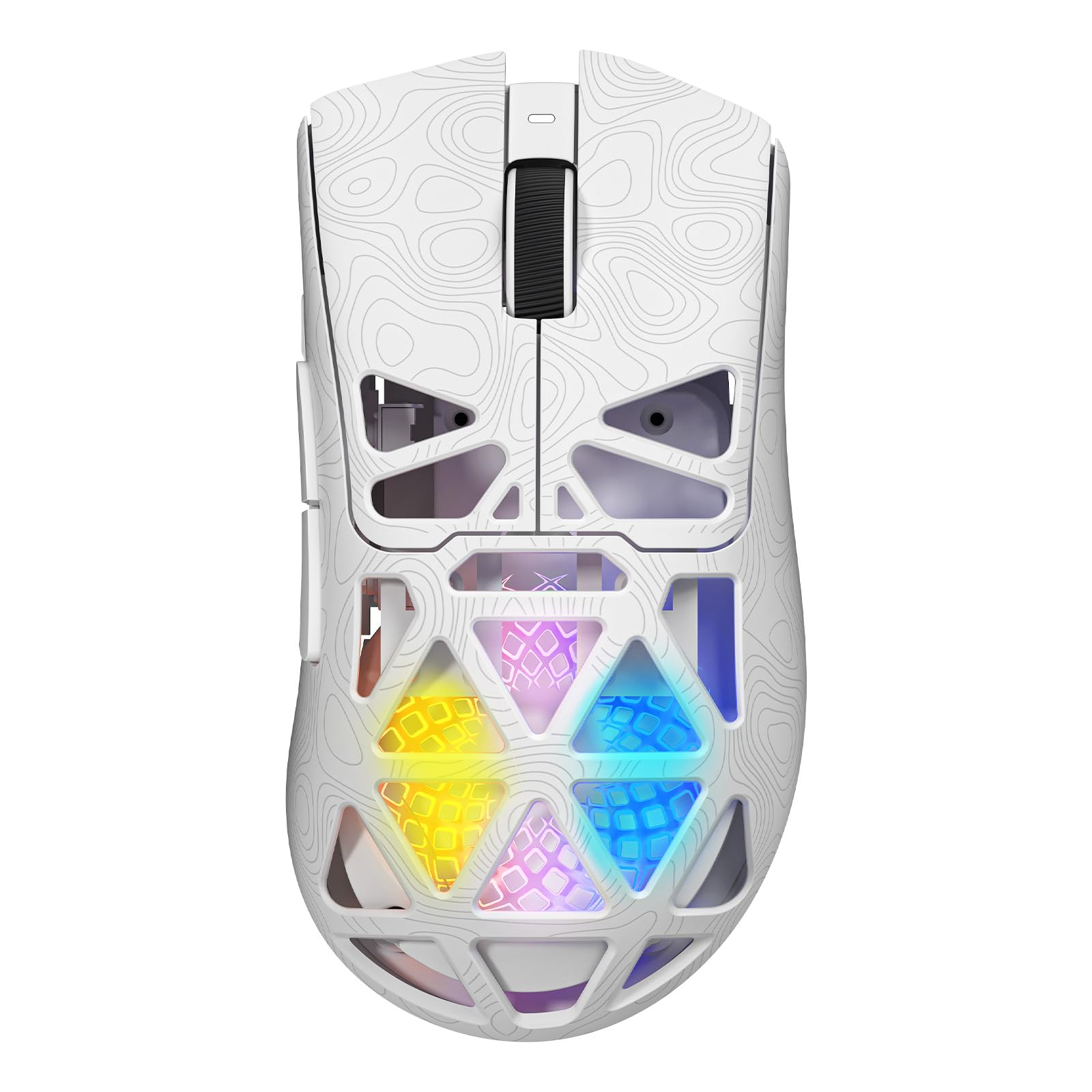 G11 Computer Mouse, Digital Screen Display Tri-Mode Mouse, Wireless Connection, Bluetooth Connection, and Wired Connection, E-sports Game Lightweight Computer Notebook Office Universal - White