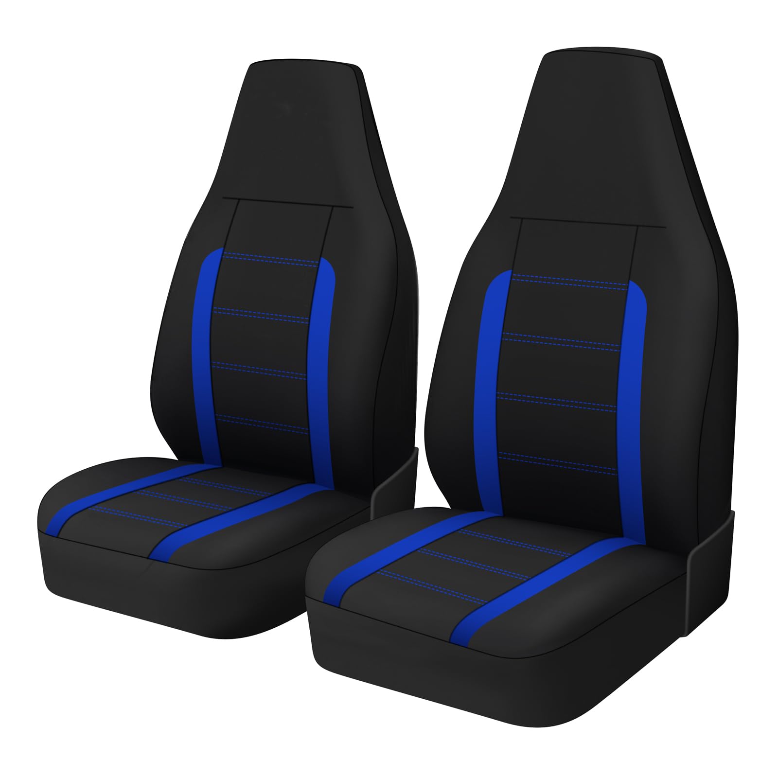 AUTOYOUTH Auto Car Front Seat Covers Bucket Seat Cover Airbag Compatible Auto Parts Motor Trend Car Accessories Universal Fit for Sedan Truck - Blue