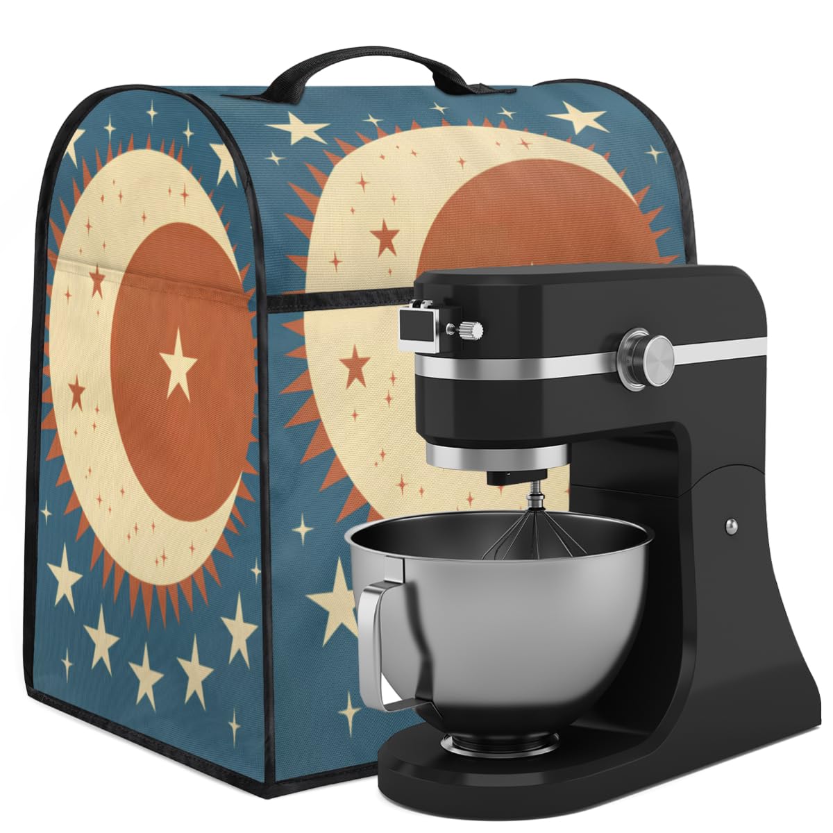 Coffee Maker Cover Star Moon Kitchen Appliance Covers Small Appliance Covers Blender Cover Juicer Cover Dust Covers for Kitchen Appliances with Top Handle and Pockets,Washable,C875