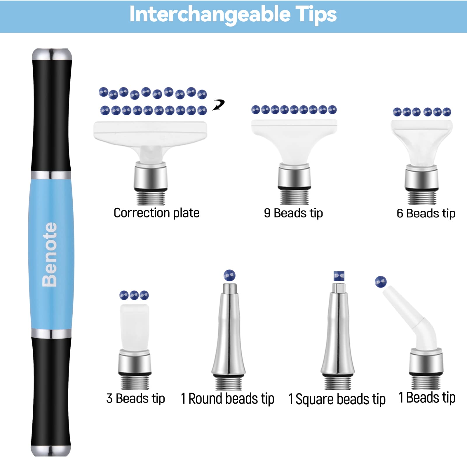Benote Stylo de peinture diamant en métal, perceuse à diamant