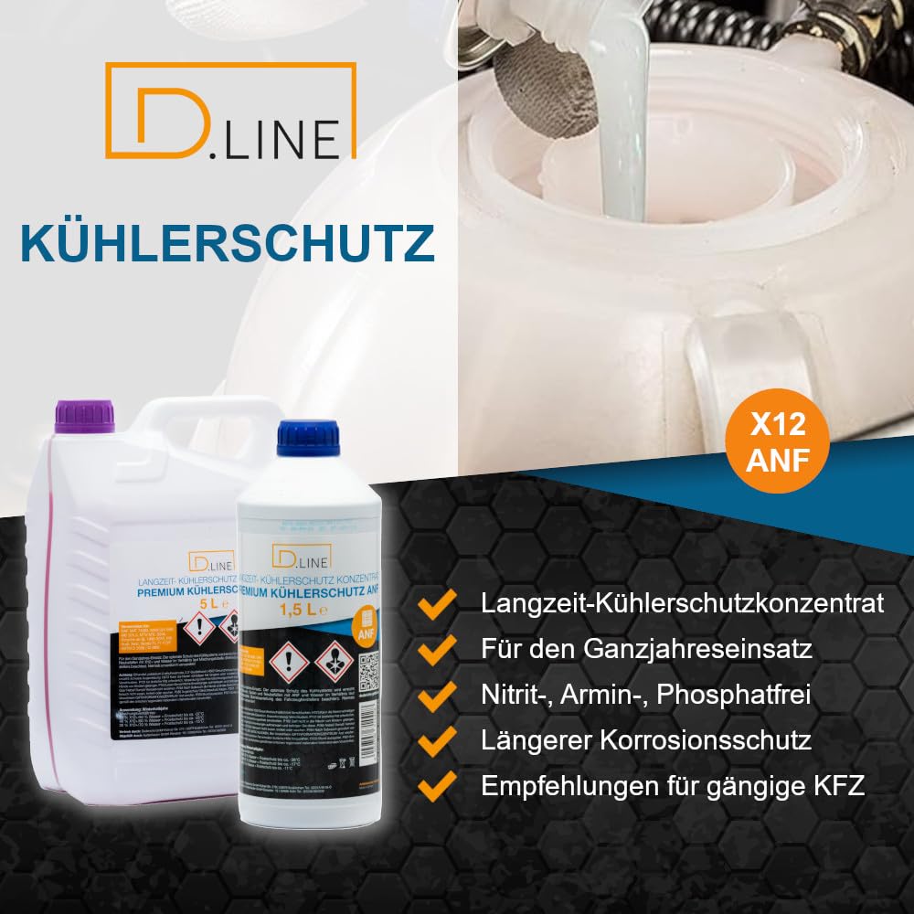 D.LINE Kühlerschutz Konzentrat ANF 40, 5 Liter (2X 5 Liter)