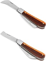 Vista 2 de QWORK Cuchillo de jardinería de injerto, kit de injerto flexible, cuchillo de jardín de doble hoja para poda en ciernes, con 2 cintas de reparación