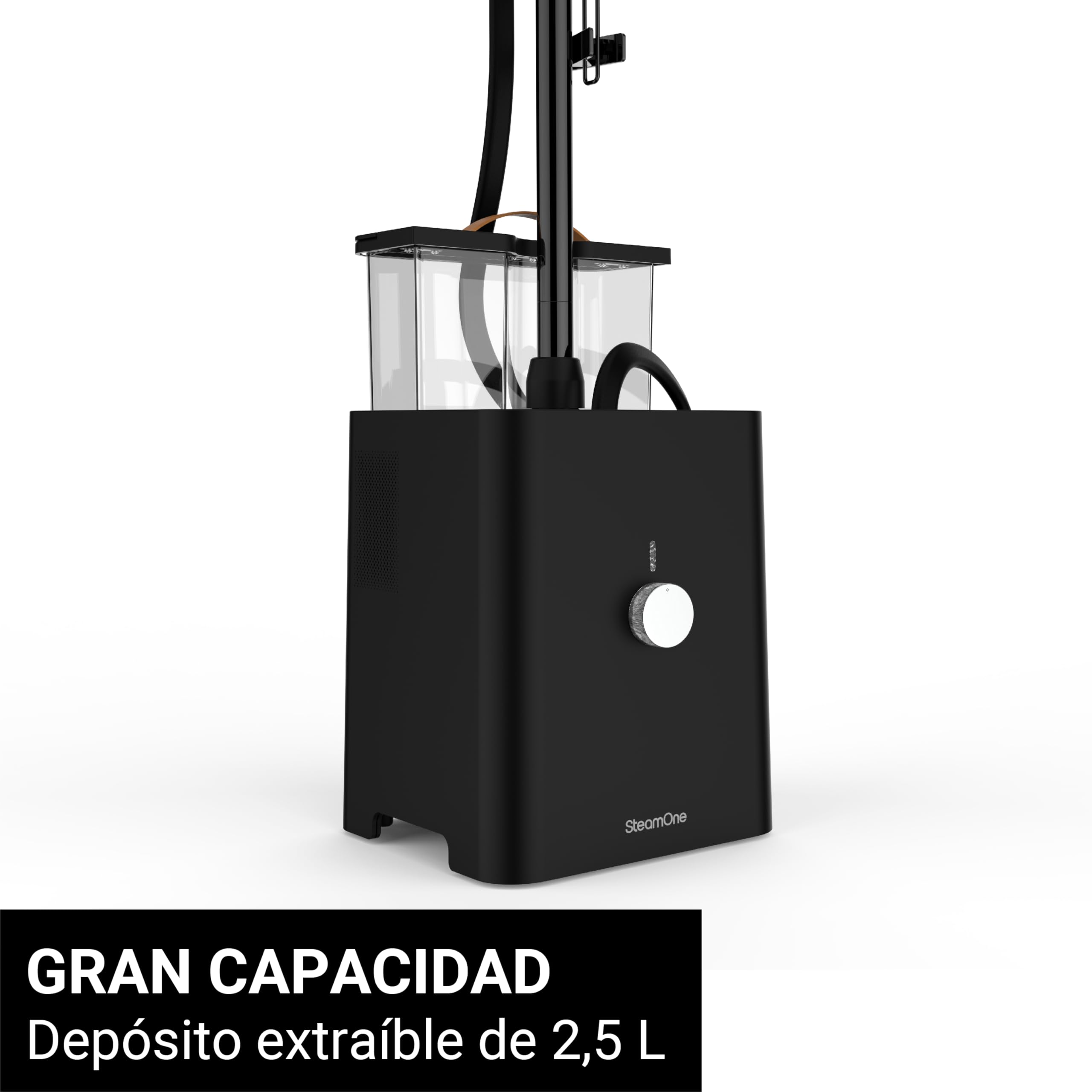 STEAMONE - Plancha de vapor profesional 2900 W, 125 g/min, 10 bares - Vertical y horizontal, Autonomía de 90 min (2500 ml) - Elimina el 99,99% de las impurezas - Lista en 120 s - SteamCube
