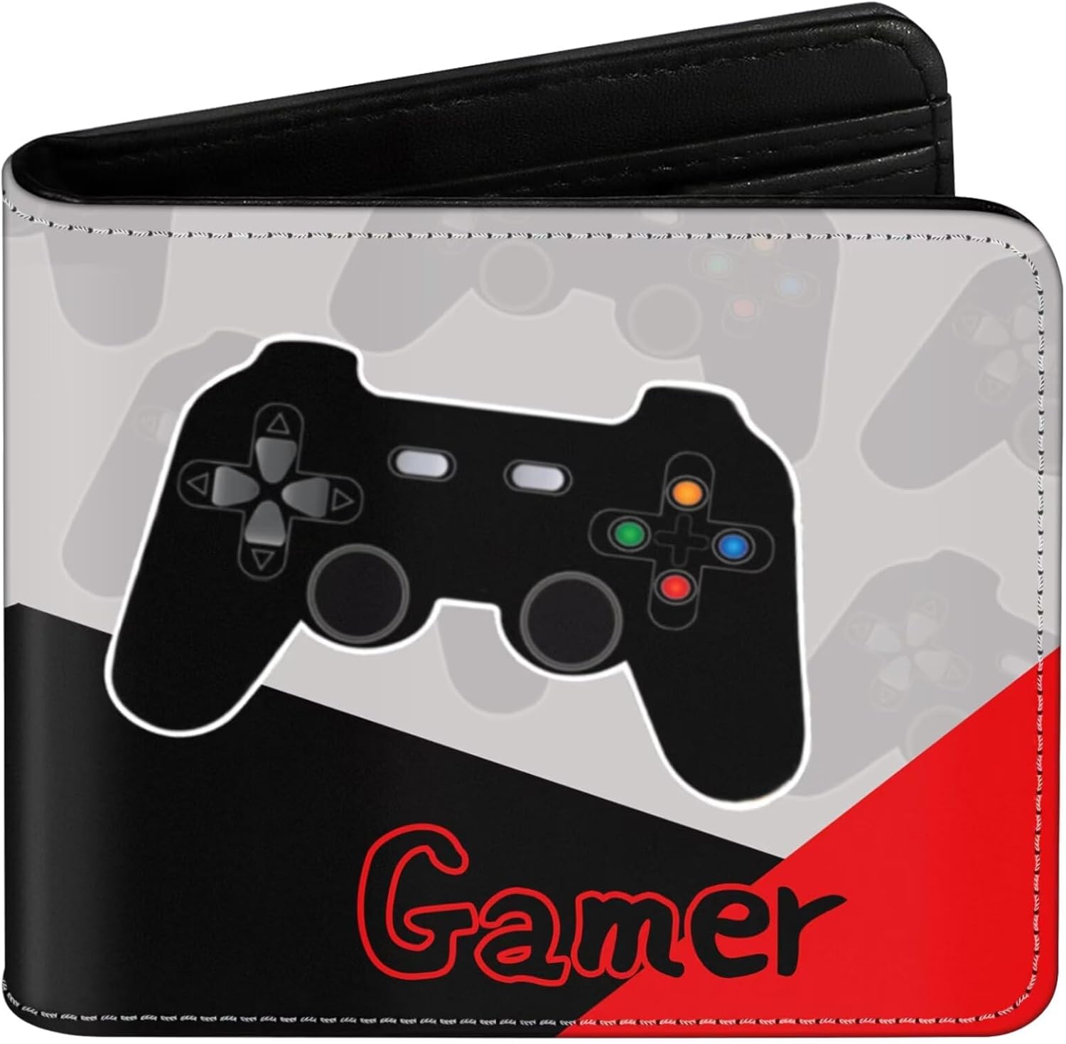EXXBYELI Gamer Gifts for Boys Wallet Gamepad Leather