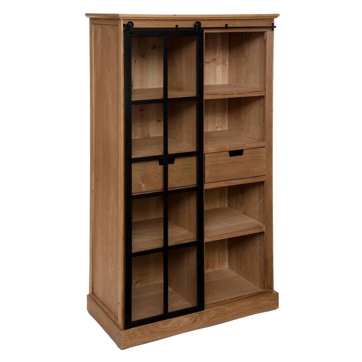 Paris Prix Atmosphera Créateur d'intérieur - Vitrine 2 Tiroirs Design Danik 150cm Marron
