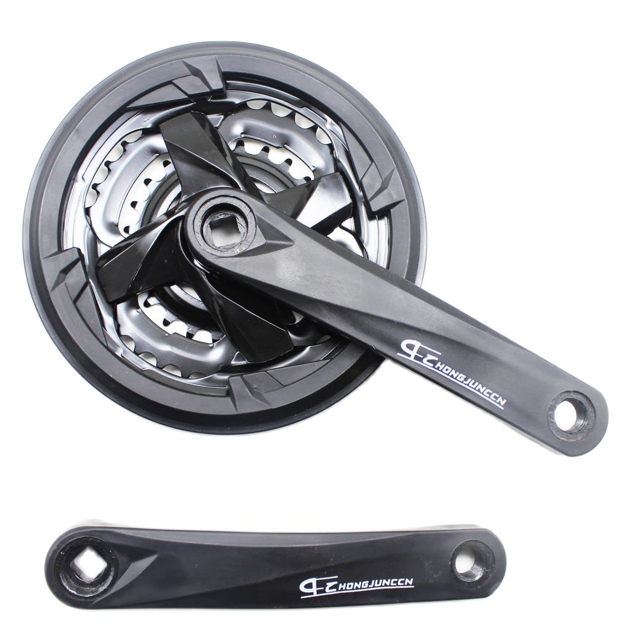 Guarnitura MTB 6/7/8/9 velocità 24-34-42T Mountain Bike GrulenkSt 170mm Set a manovella di Diamanti Foro Diamante Chainring Chainwheel Parts Accessori