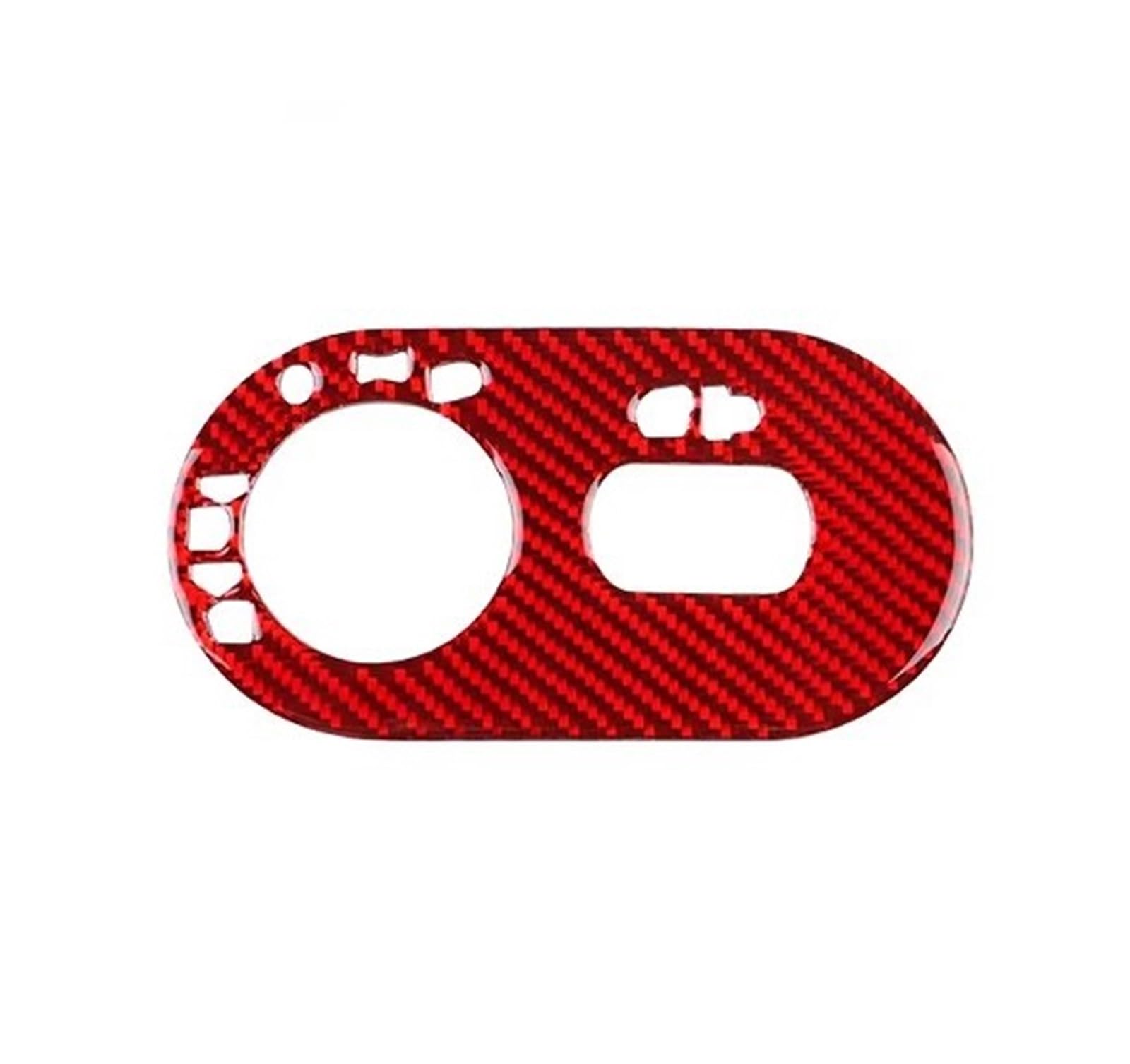 Interior Styling Sticker Car Sticker LHD Headlight Switch Frame Panel for Seat for Ibiza 6l 2003 2004 2005 2006 2007 2008 Accessories Decoration(Red Carbon)