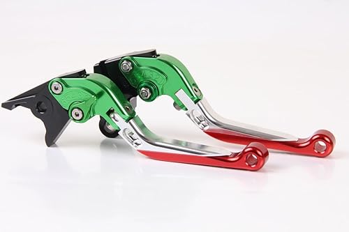 motor-mh Palancas Embrague Freno para Ducati 821 Monster 2014-2017 (Verde Rojo)