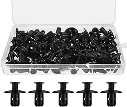 Adiwo 60 Stück Kunststoffnieten 8 mm, Stoßstange Befestigungsclips, Universal-Auto-Halterungs-Clips, Kunststoffnieten Passend, Kunststoff-Spreiznieten