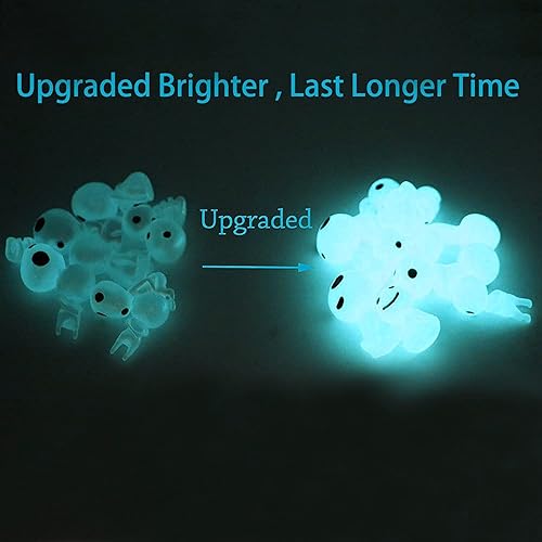 Miniatura 6 de 20 elfos de árbol que brillan en la oscuridad, accesorios de jardín de hadas, mini gnomos fantasmas luminosos, decoraciones de paisaje en miniatura,