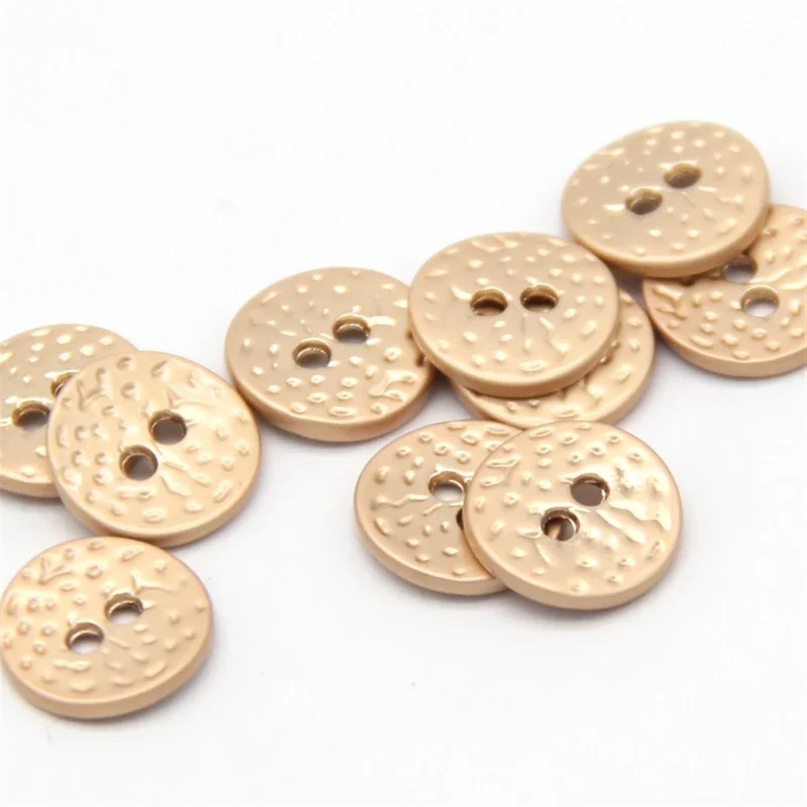 XUCZHAI 11mm Small Kids Shirt Gold Metal Buttons For Clothes Women Cuff Collar Decorative 2 4 Holes Sewing Accessories(2 Matte Golden)