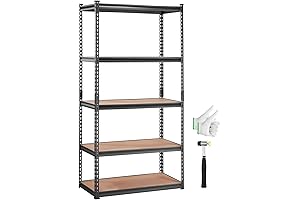VEVOR Storage Shelving Unit, 5-Tier Adjustable, 2000 lbs Capacity, Heavy Duty Garage...
