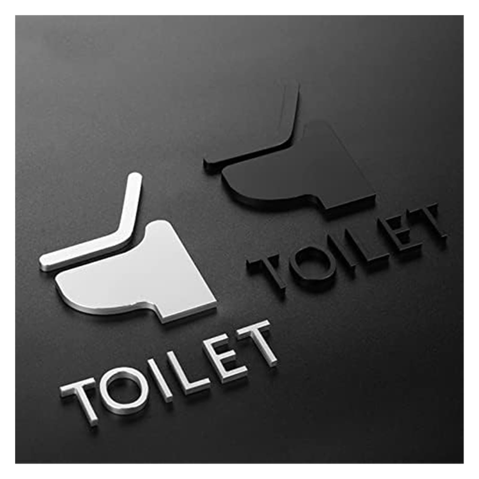Cartello decorativo per porta del bagno, divertente, cartello per bagno, cartello per bagno, in alluminio spazzolato, decorazione per porta del bagno, per ufficio o bagno aziendale e toilette