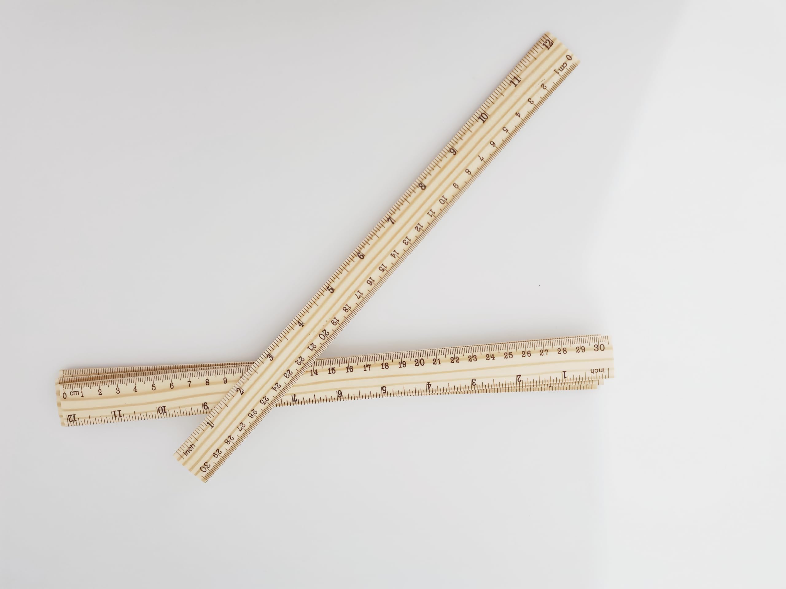 Yrlfiot 6 Pcs Wood Ruler, 12 Inch, Double-Sided, Accurate Scales, Classic Style, Wooden Construction - Image 6