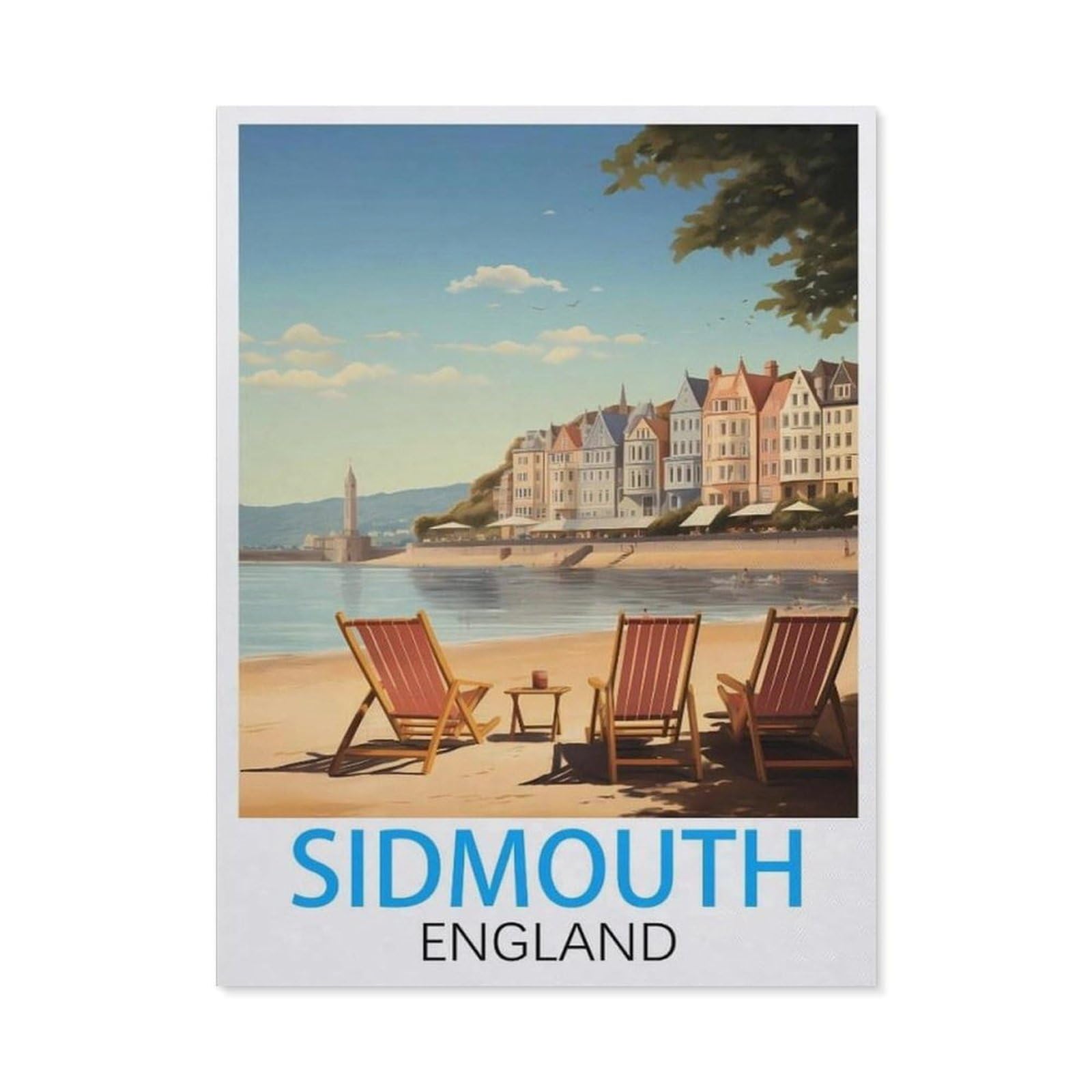 Sidmouth England，Jigsaw Puzzles 1000 Pieces for Adults, Classic Puzzle Kids Puzzle Challenging And Difficult Puzzles for Adults And Teens（50x70cm）-DL51