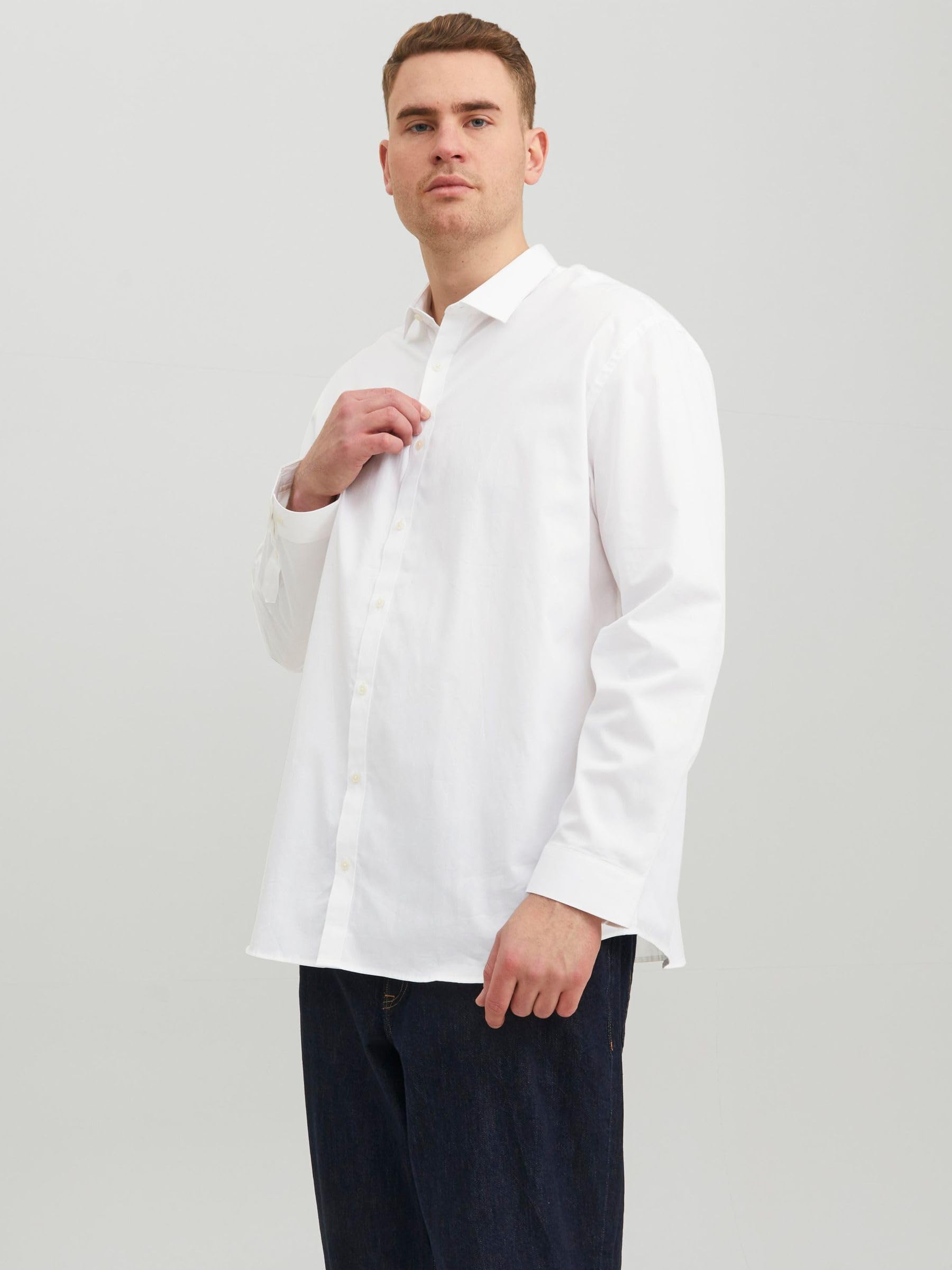 Jack & Jones Jprblacardiff Shirt L/S PS Noos Camicia Uomo (Pacco da 1)