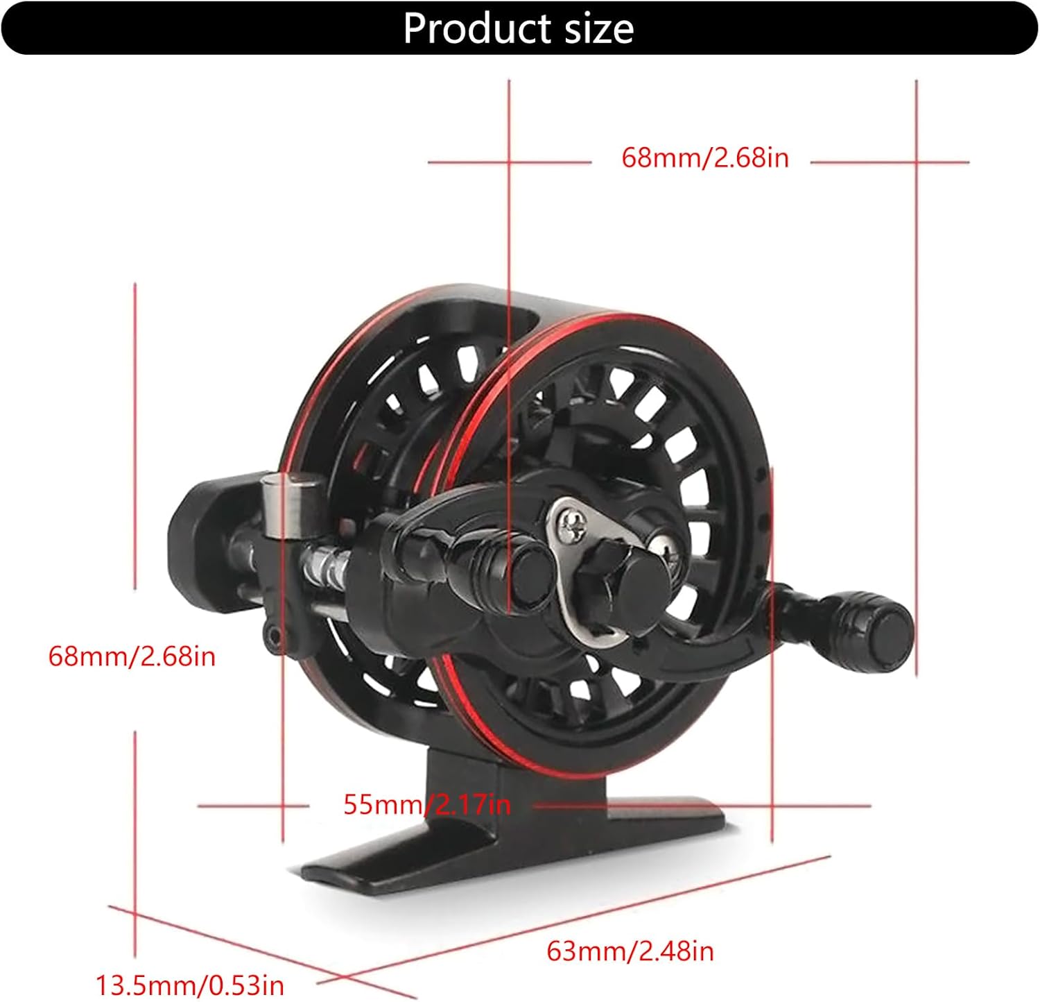 フィッシュラインホイールフライフィッシングリール 海水および淡水ホイール ハンドラインコイルツール 使いやすい フライフィッシング