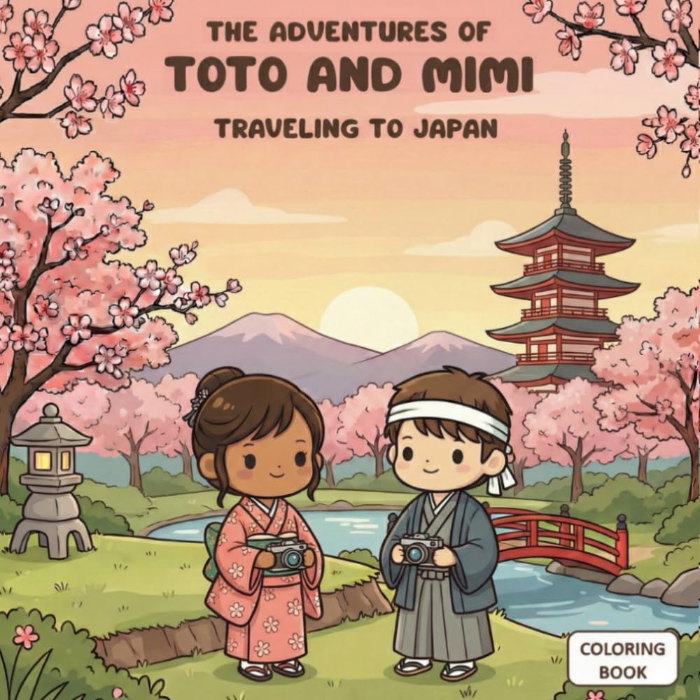 Toto and Mimi’s Adventures: Traveling Through Japan – Coloring Book (Toto and Mimi’s Adventures Around the World)