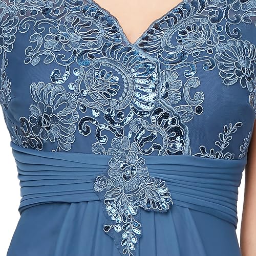 Image of Alex Evenings Women's Stretch Sequin Bodice Empire Waist Long Gown, Formal Event Dress (Petite and Regular Sizes)
