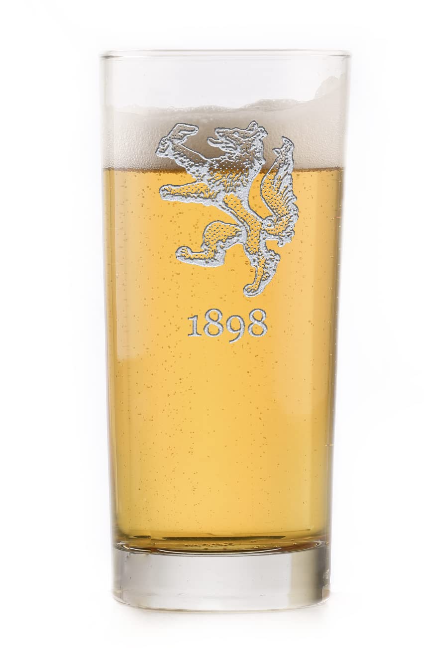 44DIG Digammas Highball Glass Etched with Rampant Fox set of 4