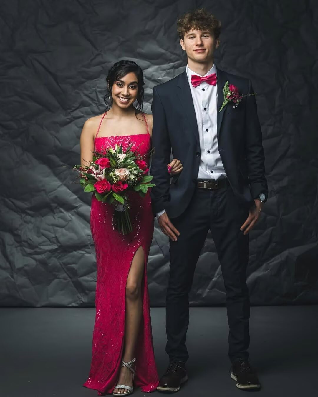 Sequin Sparkly Prom Dresses 2025 Long Mermaid Spaghetti Straps Corset Slit Formal Evening Dress for Women