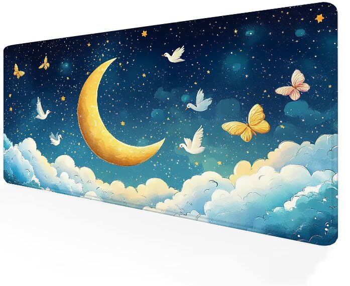 Tapis de souris XXL papillon 1000x400mm imperméable et lavable haute précision