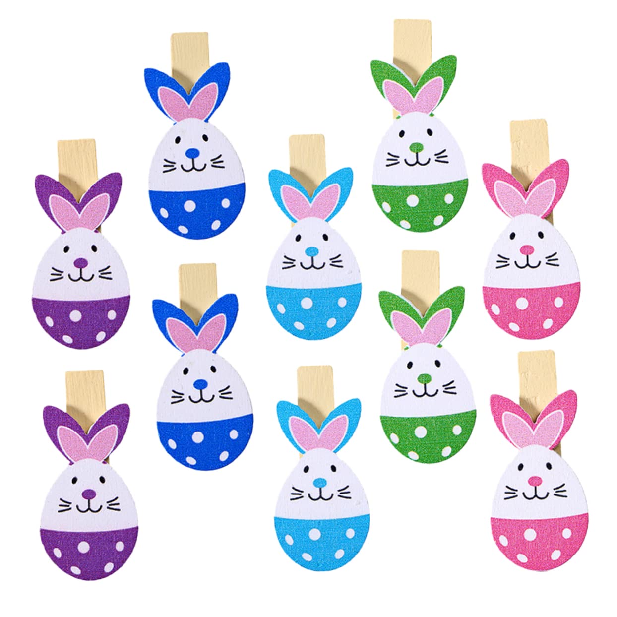 VINTORKY 30Pcs Easter Theme Photo Clips Cute Cartoon Rabbit Shaped Clips for DIY Decoration for Photo Display and Festive Celebrations