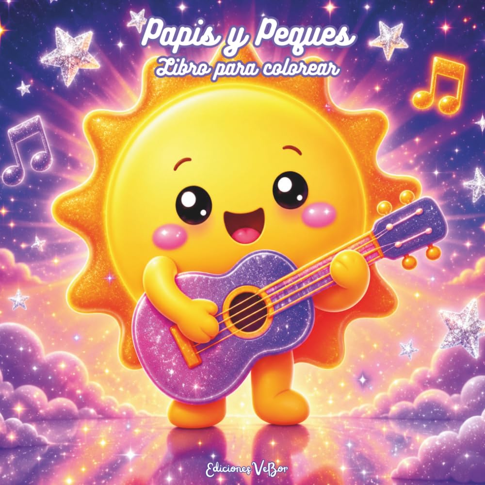 Papis y Peques: Libro para colorear (Colección Infantil Kawaii)