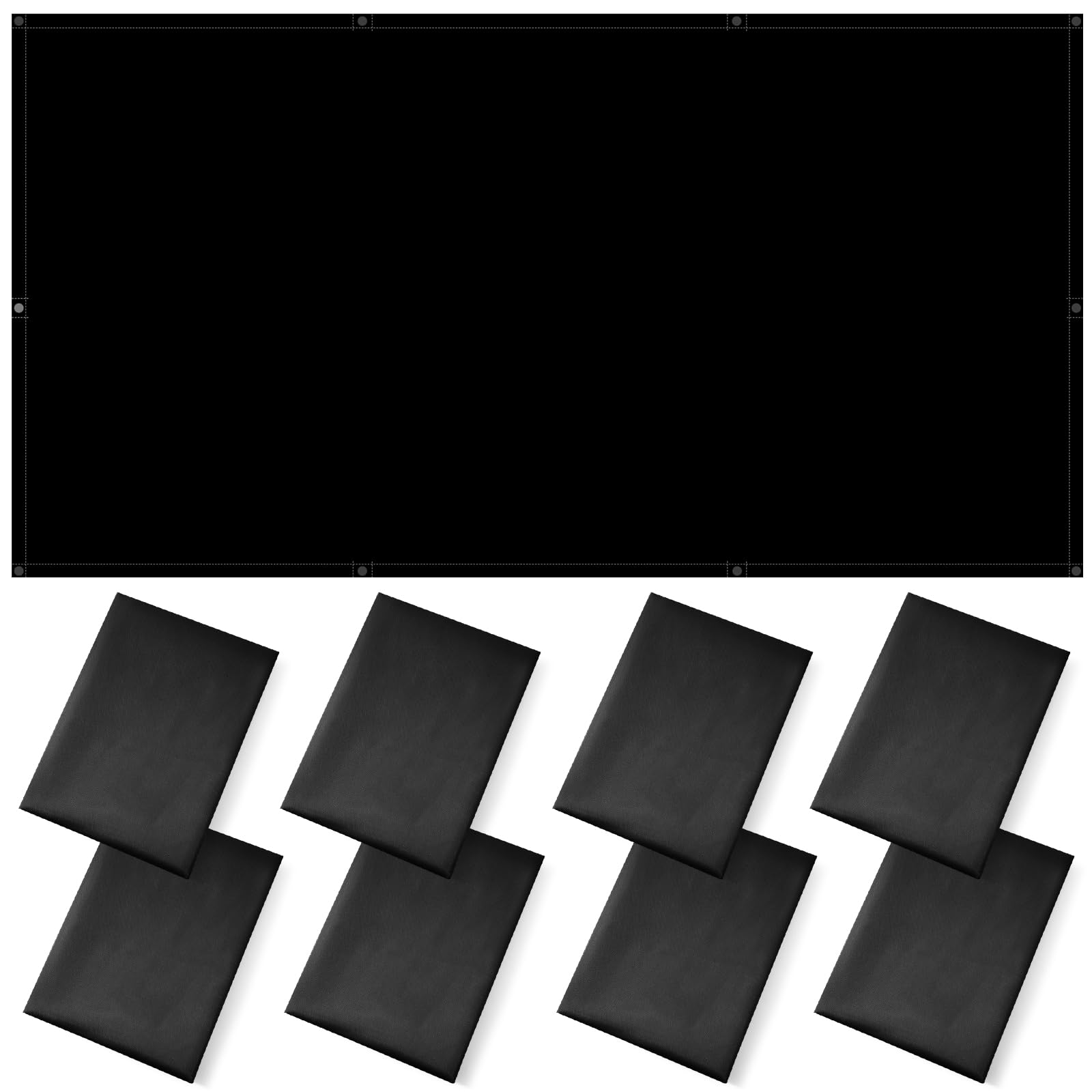 ANGSYLTH 8 Pcs Fluorescent Light Covers, 4x2 Feet Fabric for Ceiling Lights