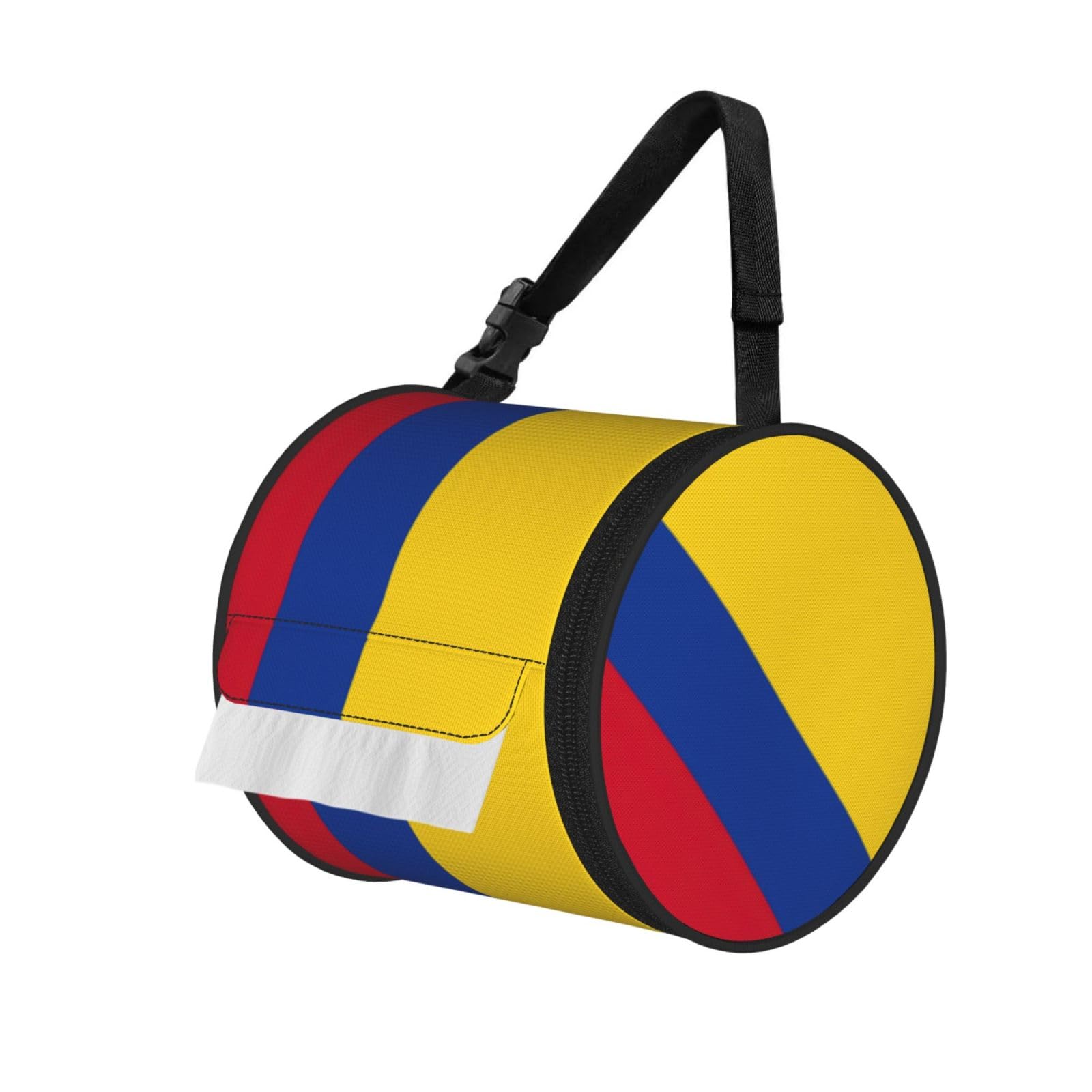Flag Of Colombia Print Fashion Tissues Organizer Box, Hanging Tissue Holder For Purse Coins For Car Office Daily Outing