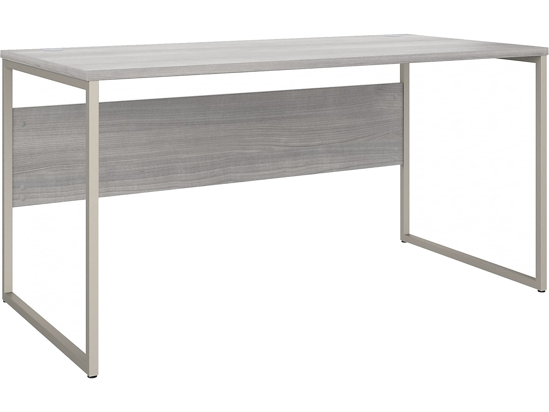 Bush Business Furniture Hybrid 60W x 30D Computer Table Desk with Metal Legs in Platinum Gray