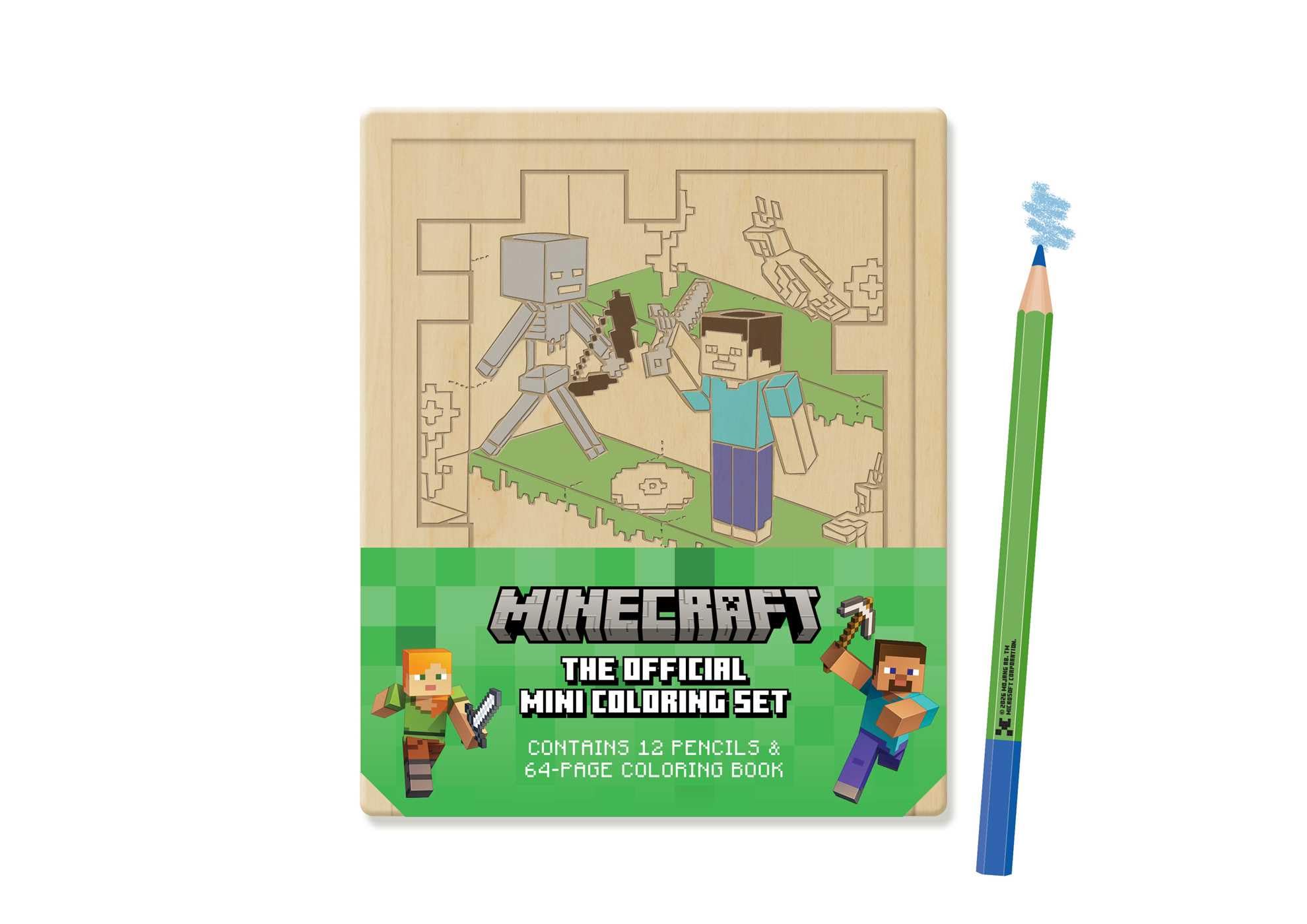 Minecraft: The Official Mini Coloring Set: Contains 64pp coloring book and 12 premium colored pencils