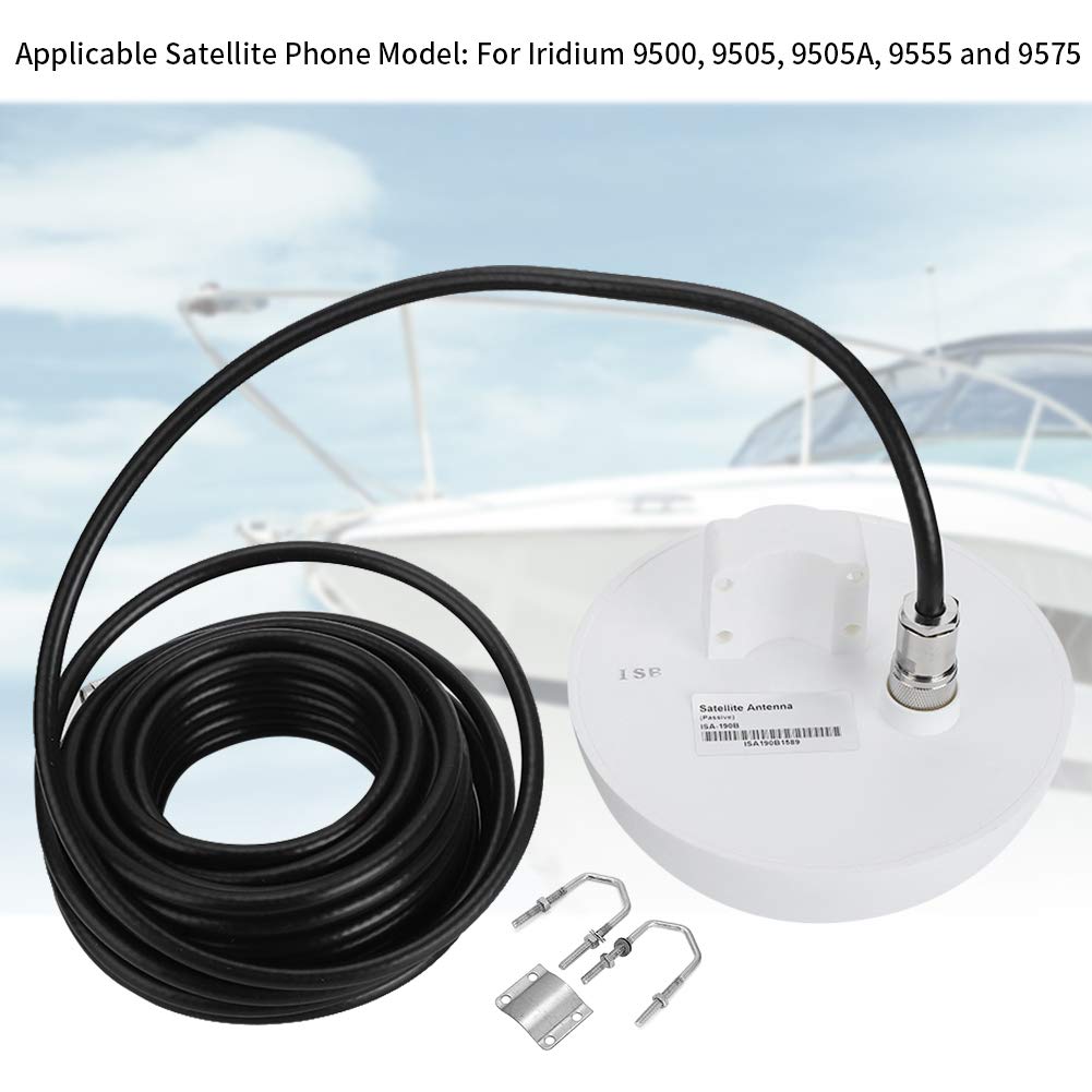 Antena Satelitarna ISA190, Antena z Masztem Stałym dla Iridium 9500 9505 9505A 9555 9575, z impedancją 50 Omów i częstotliwością 1616-1625,5 MHz do zastosowań w Samochodach