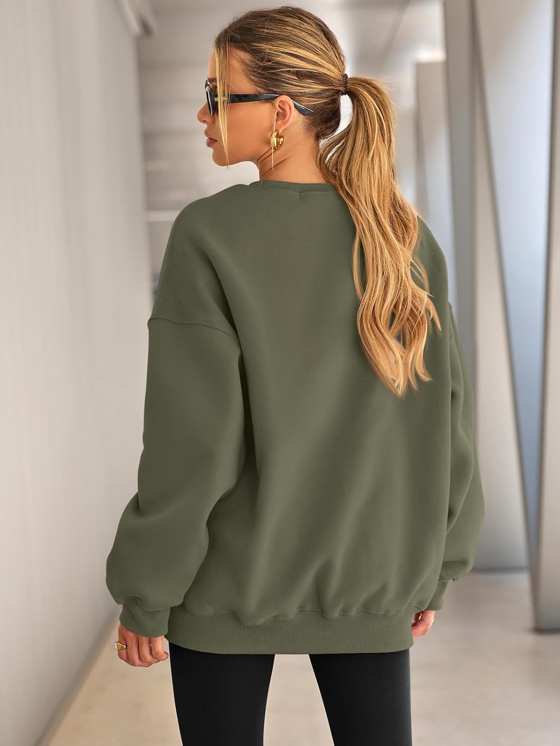 EFAN Womens Oversized Sweatshirts Hoodies Fleece Crewneck Sweaters Casual Tops Comfy Fall Fashion Outfits Winter Clothes 2026 - Image 4