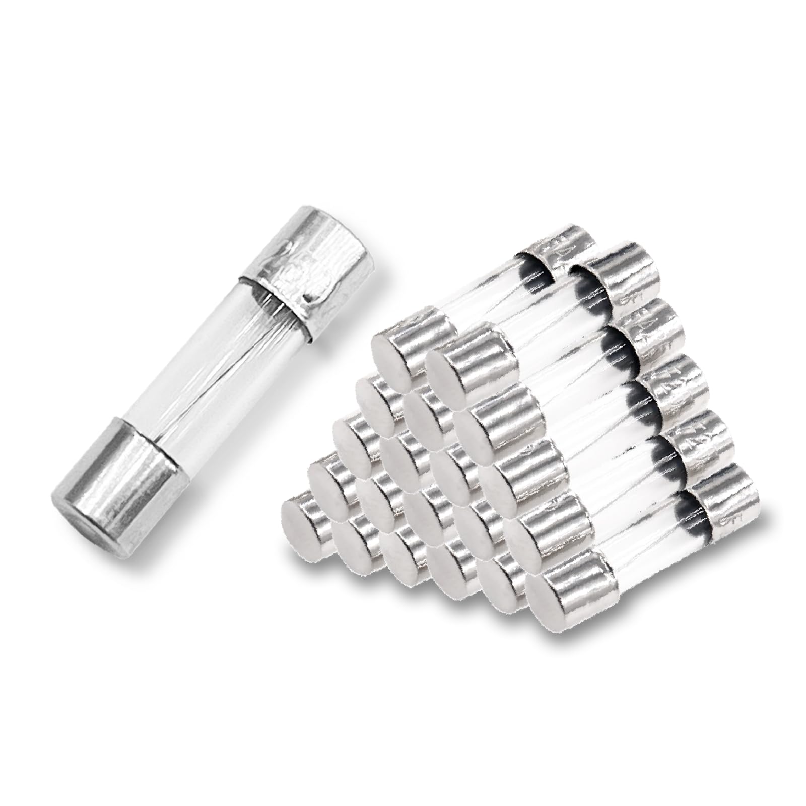 Pack of 20 Fast Blow Fuse F1AL250V 5x20mm Glass Fuse 1A 1Amp 250V Glass Fuses 0.2x0.78 Inch