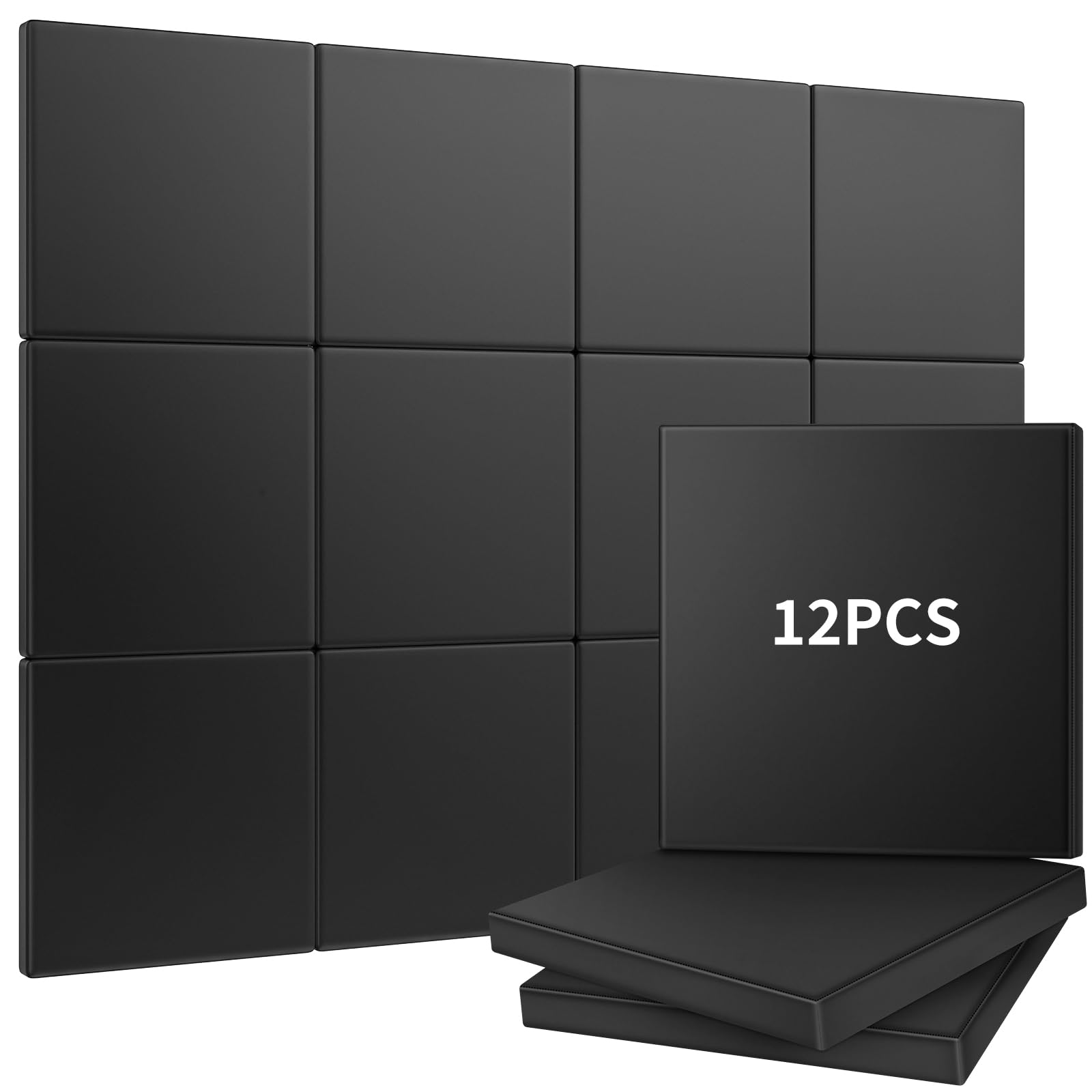 Condition photo showing New/Like New for 12 pack golf wall padding panels golf enclosure padding, 20"x20"x2" high-density impact protection for indoor wall pad, kids playrooms & sports areas, gym wall pad