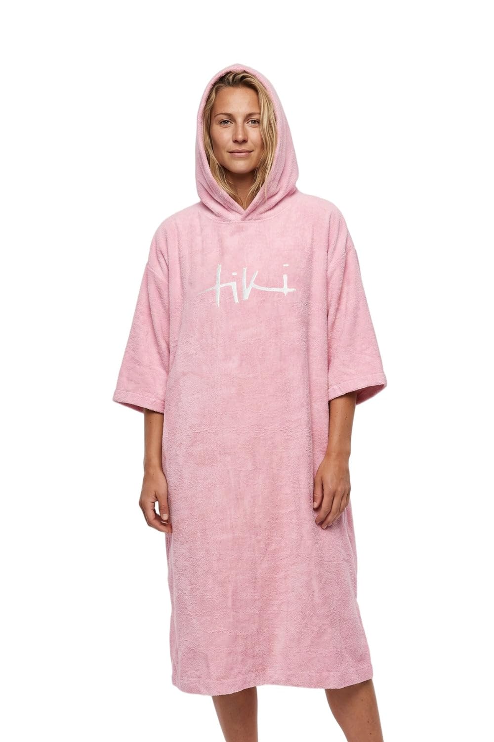 Tiki Adult Hooded Towel Changing Robe, Cotton Towelling Surf Poncho for Beach, Swimming, Surfing and Outdoor Changing