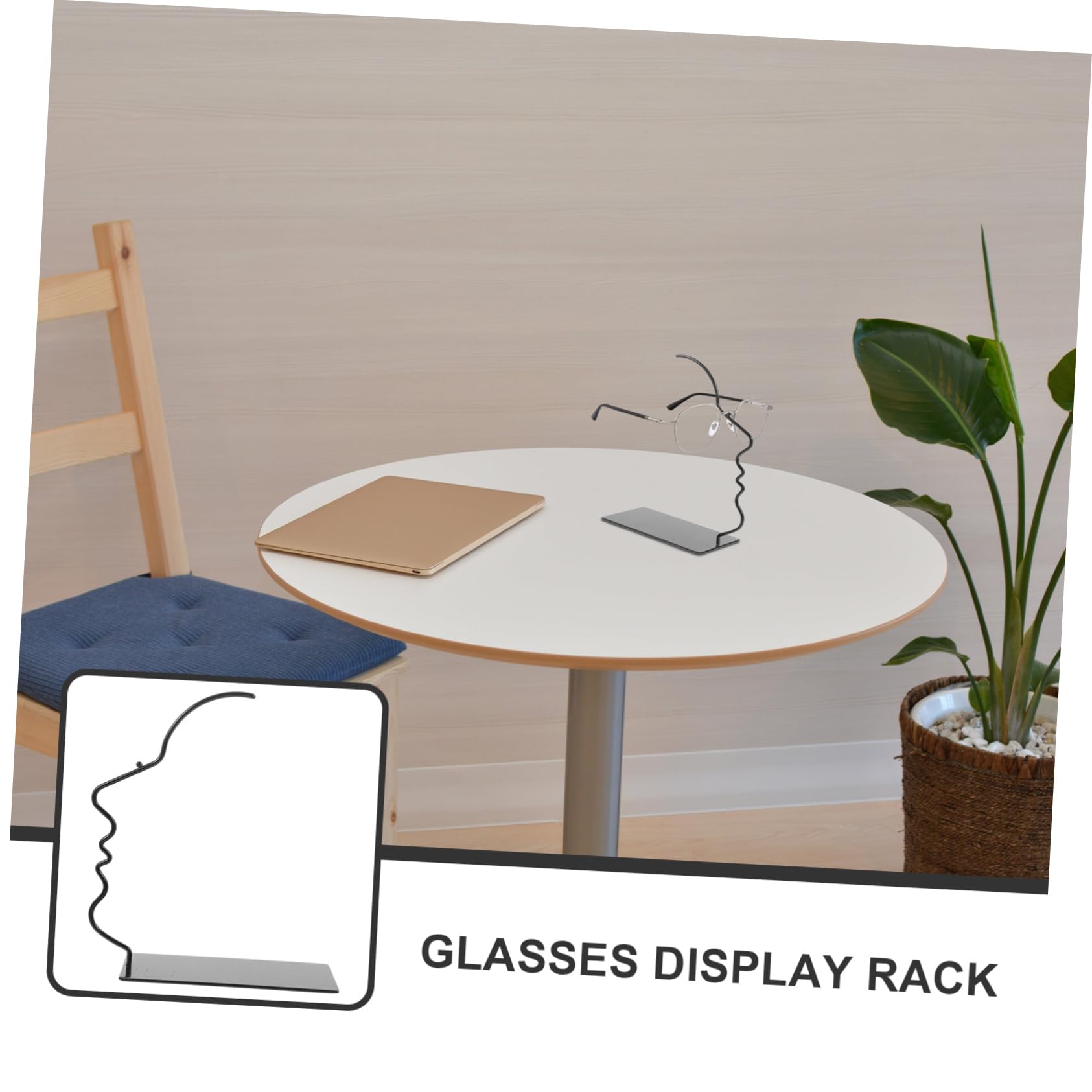 SOIMISS 5 Pièces présentoir à lunettes presentoir lunettes support lunette humain lunettes légères support moniteur lunettes de soleil porte-lunettes support de lunettes de bureau le fer