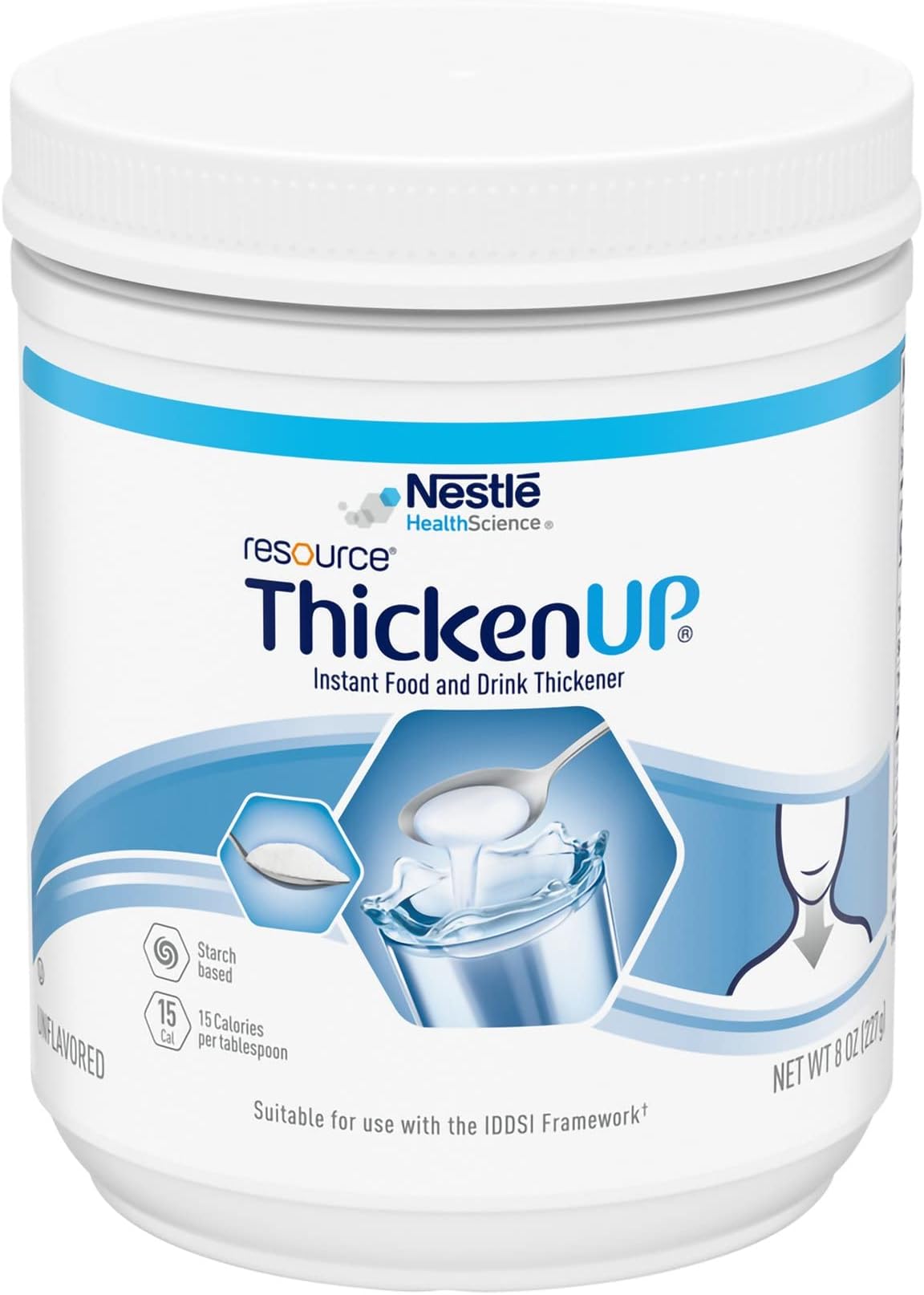 Resource ThickenUP Unflavored Instant Food and Drink Thickener, 8 Ounce Canister
