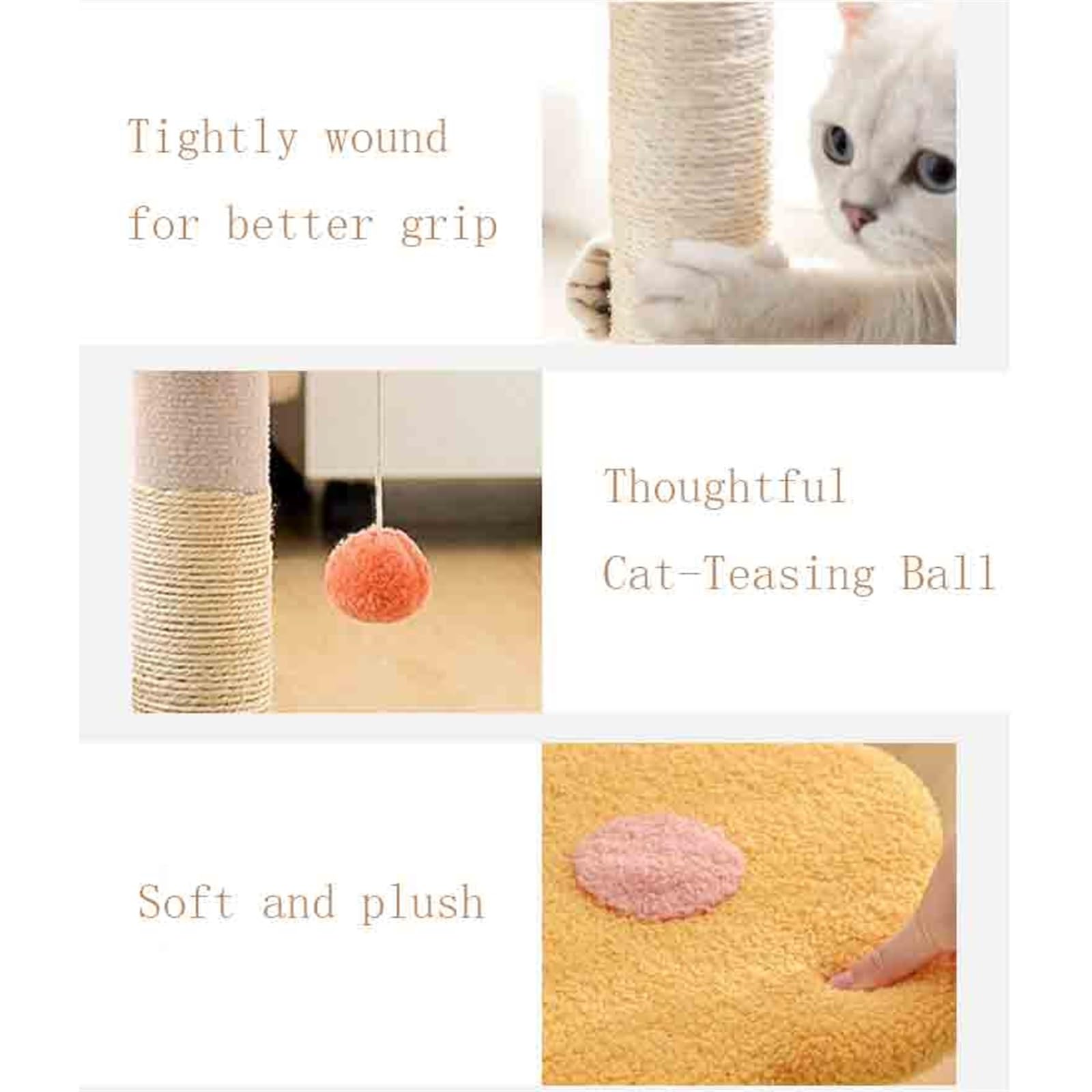 Centro de Actividades para Gatos Pequeño árbol for Gatos, Juguetes interactivos for de Interior, Torre fácil instalación
