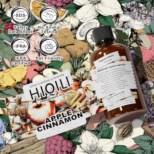 Image of HIQILI Apple Cinnamon Fragrance Oil for Diffuer, DIY Candles, Air Freshener