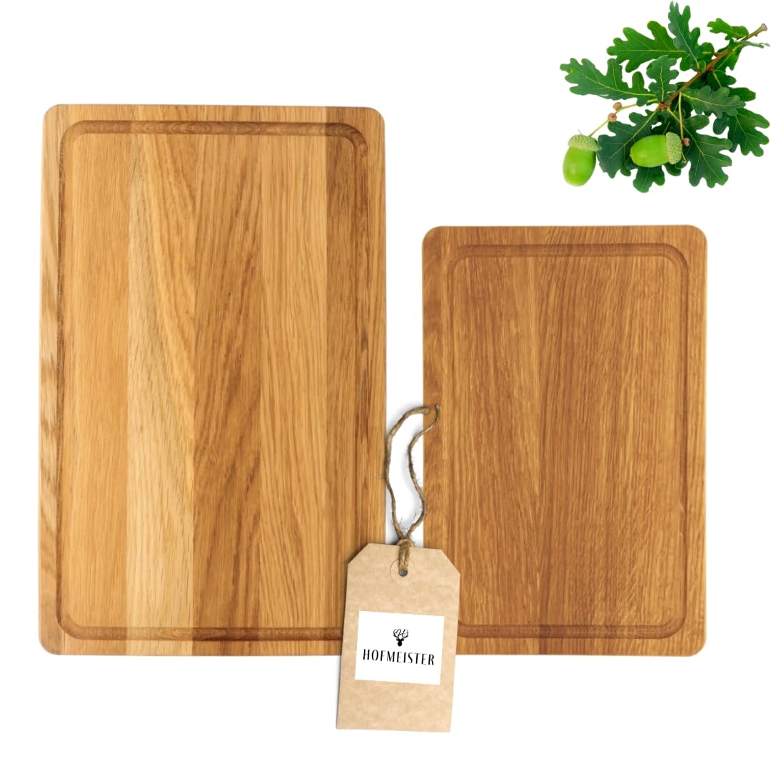 HOFMEISTER® 2er Set Schneidebretter Eiche, rechteckig aus Holz