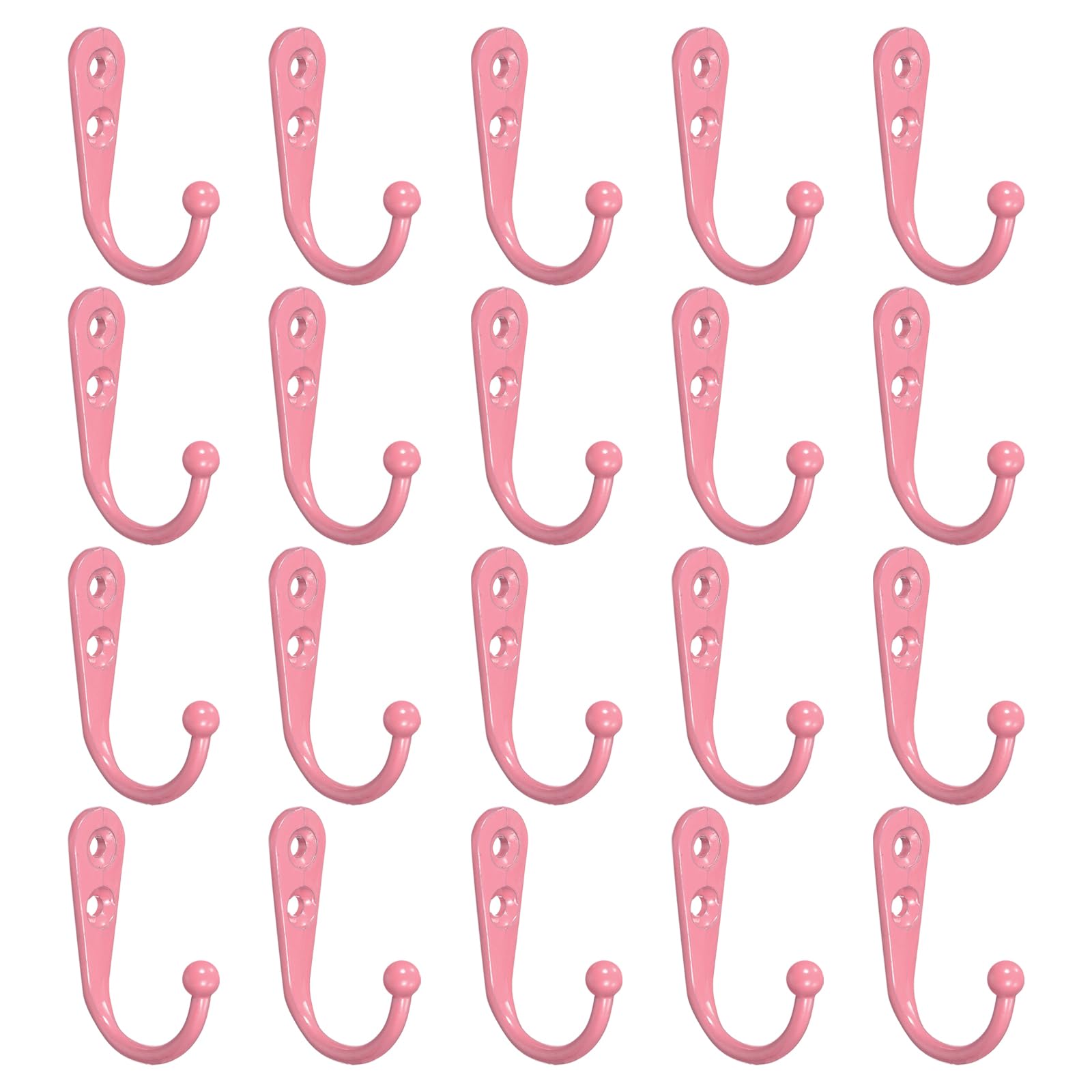 Crochets muraux alliage de zinc patère rose double trou pour serviettes